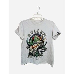 Sullen Angels Graphic Tee Small Tan Bull Skull Wild West Tattoo Art T-Shirt